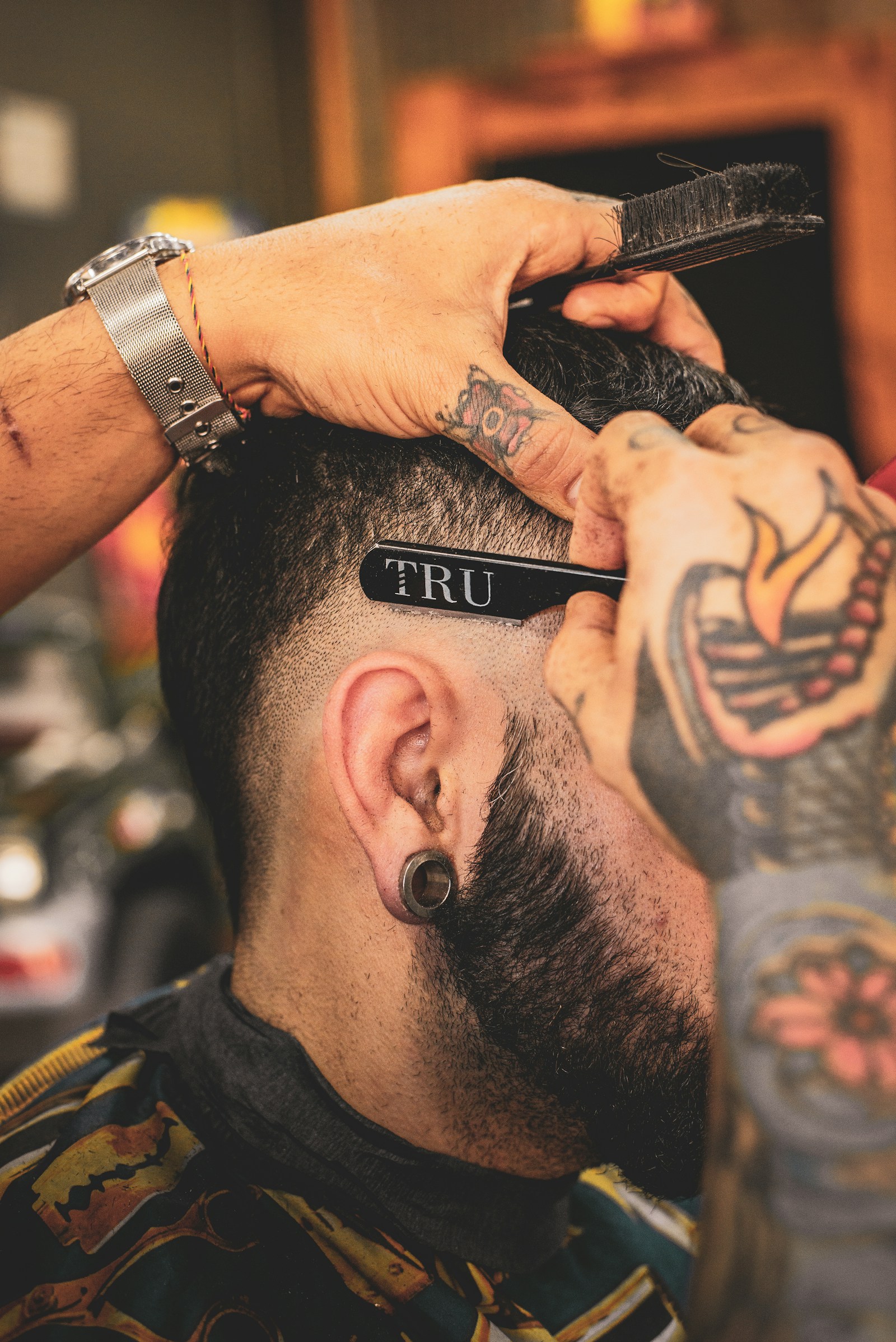 Detail fade strihu